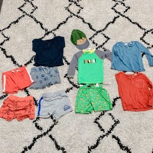Toddler Boy size 3T lot set- zara shorts & tops